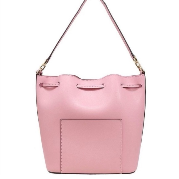 Michael Kors Eden Leather Medium Bucket Shoulder Bag Carnation - Picture 4 of 7